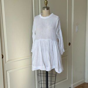 Free people White Babydoll Dress Small